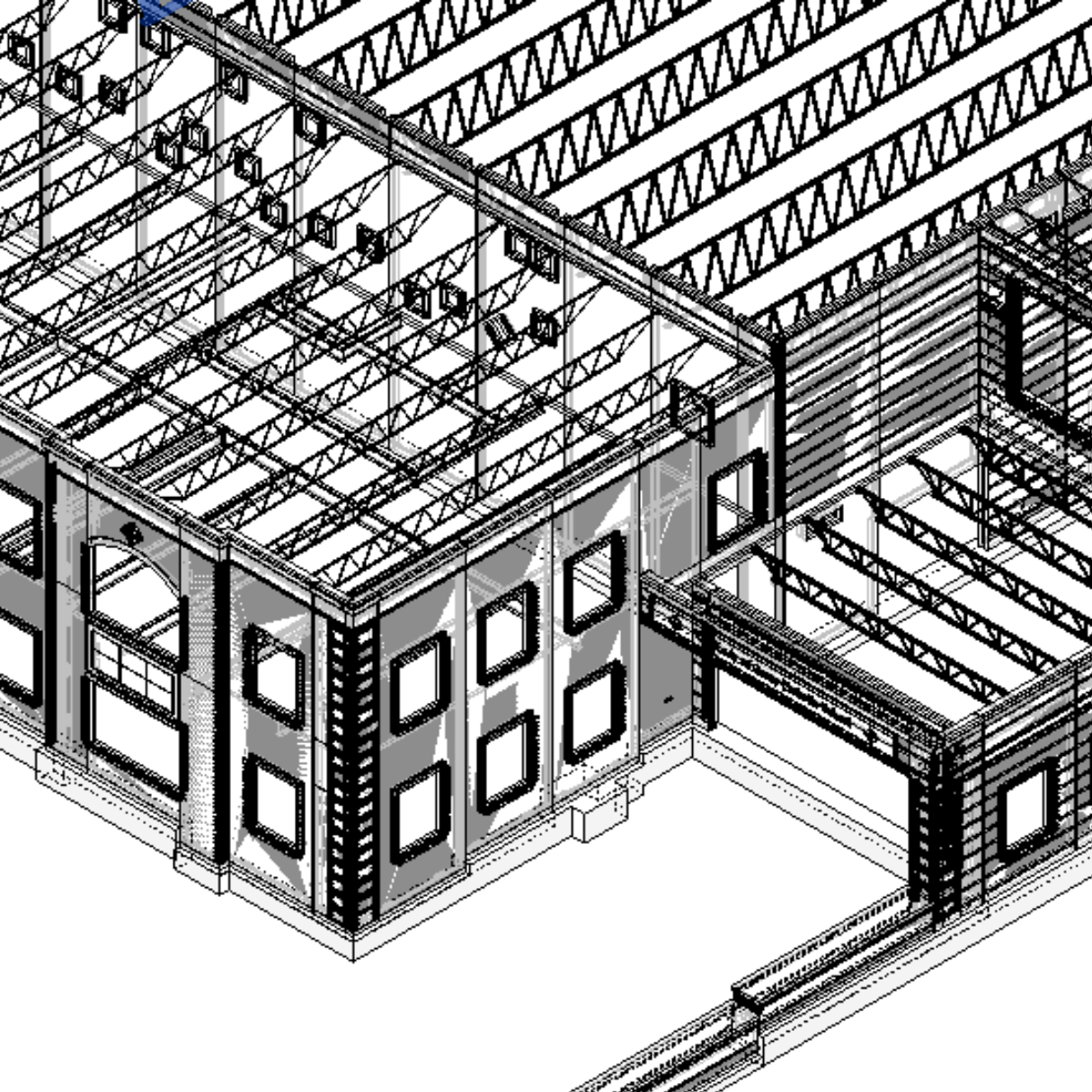 Bim Drawing of School Steel and Precast Connections