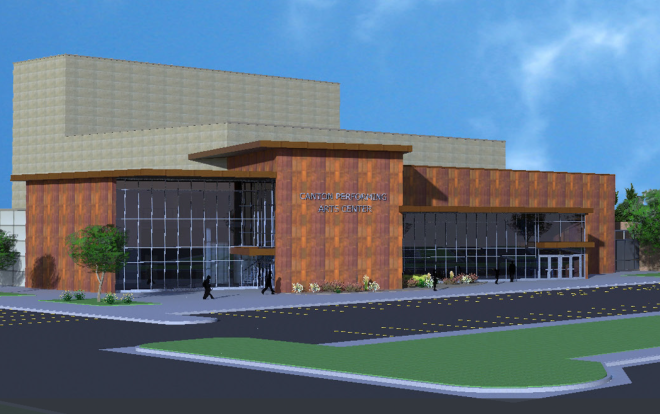 Canton High School Performing Arts Center rendering