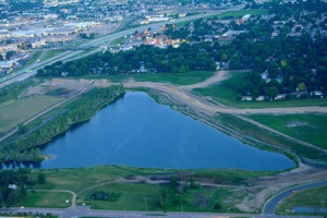 Lake Lorraine aerial view